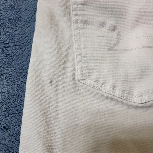 American Eagle Button Fly Jeans Women's 16 Short White Stretch - Picture 2 of 10